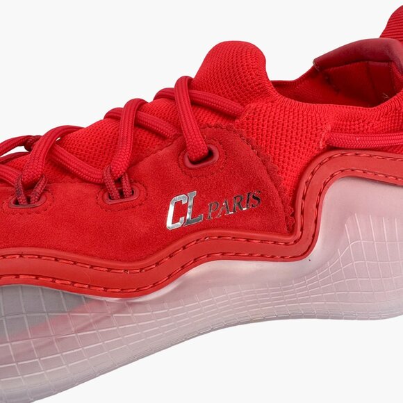 Christian Louboutin Arpoador Red Drawstring Sock Sneakers Size 41 US 11 Women 65 - Picture 10 of 15